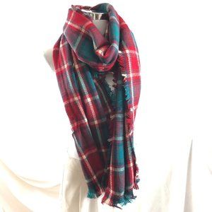 Mountain Khakis Womens Wilson Wrap Scarf Plaid Red